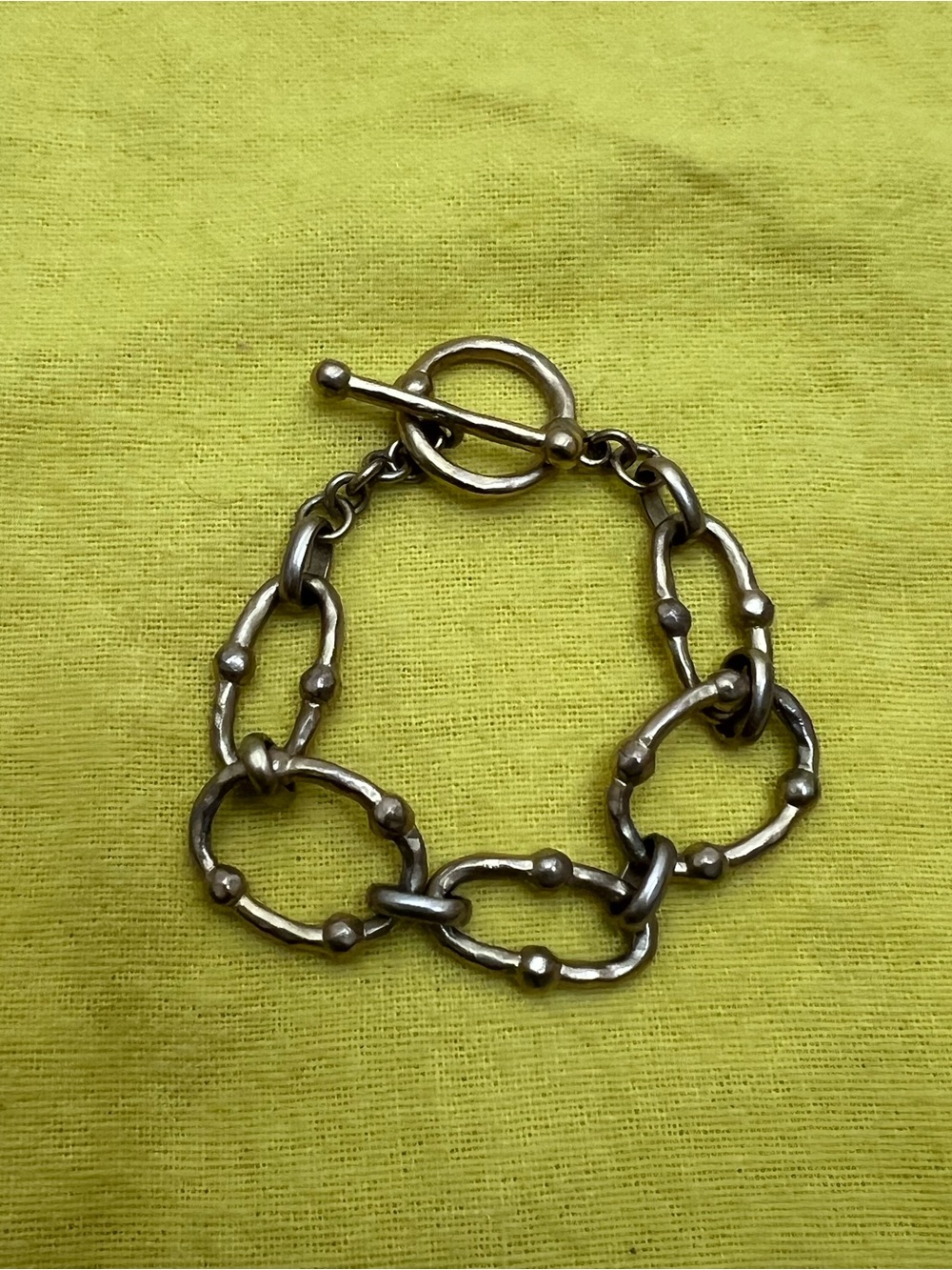 Chunky Gold Toggle Link Bracelet